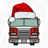 Santa arrives in town by firetruck with his elves in tow