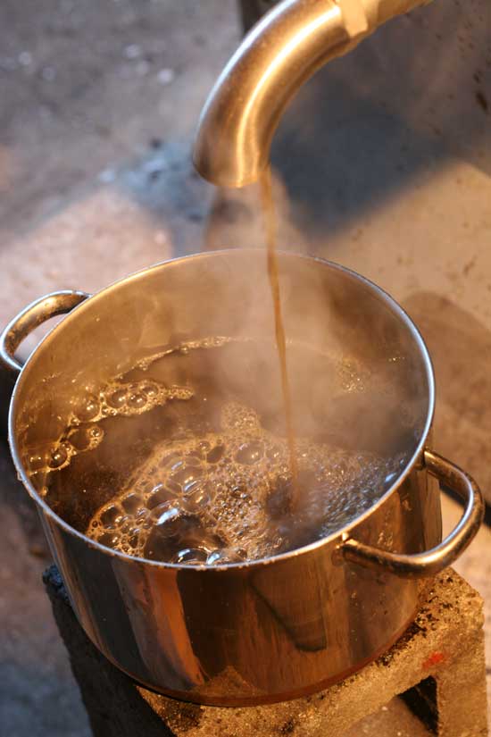 boiling syrup