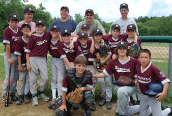 Front row (from left): Riley Sennott, Liam Norton, and Nicholas Bibbo. Middle row: Luka Basile, Ben Siddiqui, Will Cruikshank, Will Sprague, Chris Culkins, Jamie Barrett, Colin Cleary, Alex Lee, Rory Van Dorpe, and Drew Femino.  Back row: Coaches Mike Culkins, Peter Basile, Mark Van Dorpe, and Alex Sprague. (Courtesy photo)