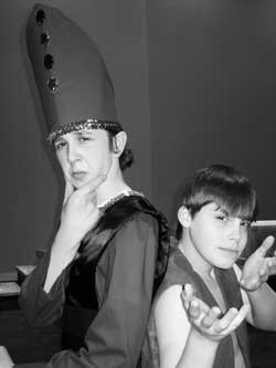 Ben Jackson, left, and Danny Hayward play foes in Disney’s Aladdin Jr. (Courtesy photo) Ben Jackson, left, and Danny Hayward play foes in Disney’s Aladdin Jr. (Courtesy photo)