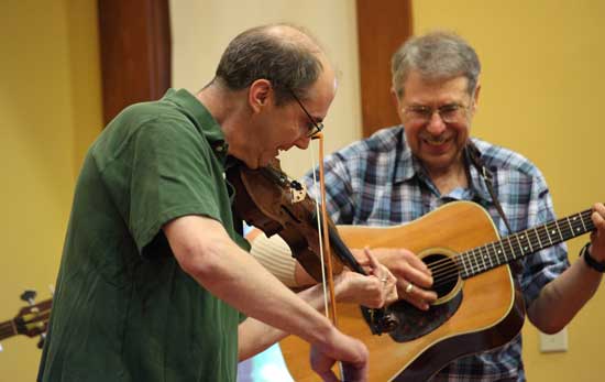 David Kassel and David Atwood play some “old time” music. 