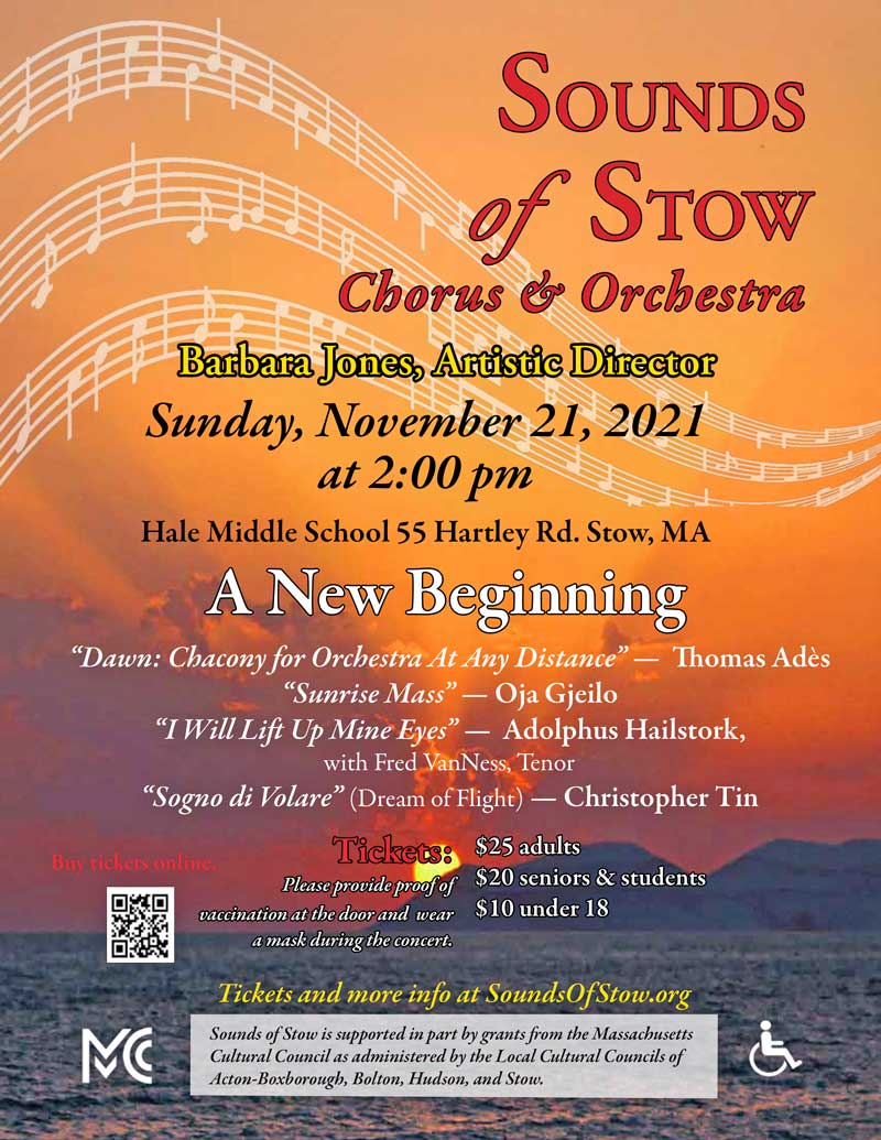 Sounds Of Stow Announces First Concert Of 2021 2022 Season The 